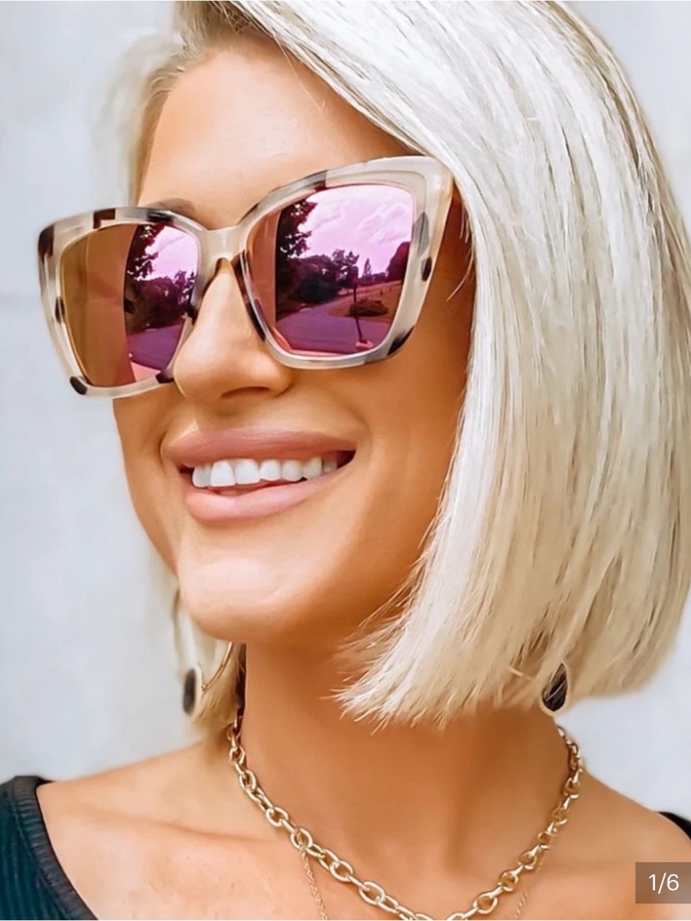 Diff Eyewear Tortoiseshell Frame with Pink Mirrored Lenses Womens Sunglasses